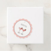 Roze Galentijnsdag Gal Pal Aardbei Cocktails Bedankjes Labels (In situ)