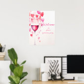 Roze galentine party poster (Thuiskantoor)