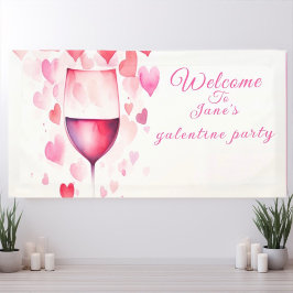 Roze galentines spandoek