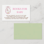 Roze Gans Baby Shower Boeken voor Baby Kaart Inzet (Voorkant / Achterkant)