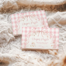 Roze Gans Luierspel Gingham Baby Shower