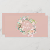 Roze Garland Roze Zakelijk Giftcertificaat (Voorkant / Achterkant)