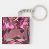 Roze Garnet 2 Sleutelhanger (Achterkant)