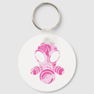 roze gasmaskercamera sleutelhanger