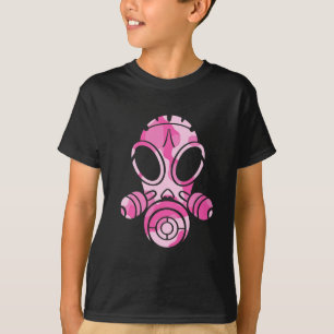 roze gasmaskercamera t-shirt