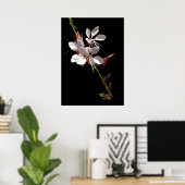 Roze Gaura Flower Poster (Thuiskantoor)