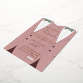 Roze Gay Bruiloft Nodigt Echt Roos Gouden Folie Folie Uitnodiging (Gedraaid)