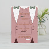 Roze Gay Bruiloft Nodigt Echt Roos Gouden Folie Folie Uitnodiging (Staand Voorkant)