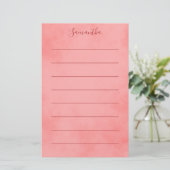  roze gebitserij briefpapier (Staand voorkant)