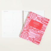 Roze gebogen kronkelige abstracte moderne planner (Display)