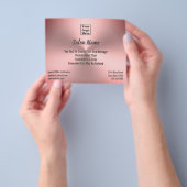 Roze Geborsteld Metaal Salon Sjabloon Flyer (Hand)