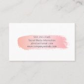 Roze geborsteld visitekaartje (Achterkant)