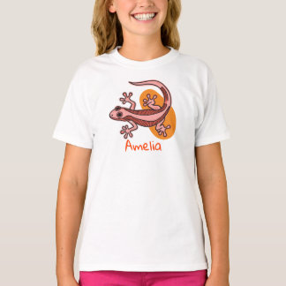 Roze Gecko Kids T-Shirt – Leuke Kleurrijke Hagedis