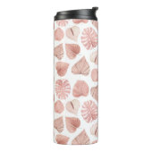 Roze gedroogde bladeren thermosbeker (Gedraaid links)