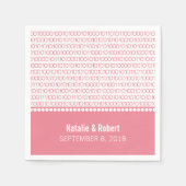 Roze geek Chic Binary Code Paper Napkins Servetten (Voorkant)