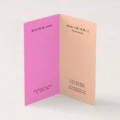 Roze Geel Blauw Elegant Moderne Monogram Sjabloon Visitekaartjes (Binnen)