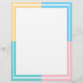 Roze Geel Blauw Groen Custom Blank Sjabloon Briefhoofd (Voorkant)