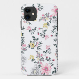 Roze geel bloemmotief iPhone 11 hoesje