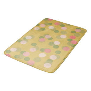 roze geel en groen polka polka-stippen badmat