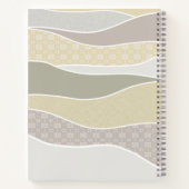 Roze Geel Groen Curve Stripe Abstracte Golven Naam Notitieboek (Achterkant)