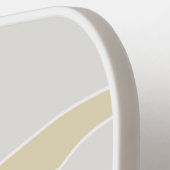 Roze Geel Groen Curve Stripe Abstracte Golven Naam Pickleball Paddle (Links Detail)