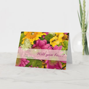 Roze geel & groen Gerbera zijn mijn bruidsmeisje k