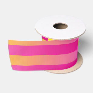 Roze Geel Oranje Gestreepte Patroon Lint