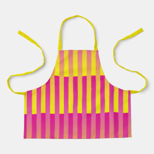 Roze Geel Oranje Gestreepte Patroon Schort