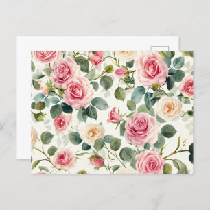  roze geel rozen Moederdag Feestdagenkaart