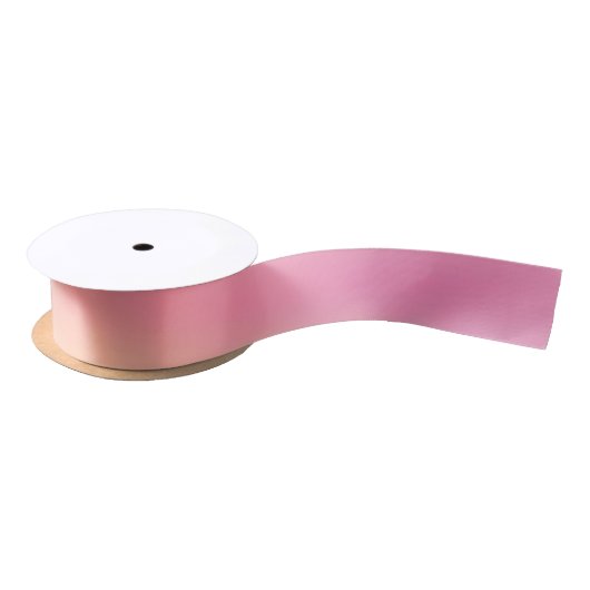 Roze Geel Verlopen Patroon Satijnen Lint (Spoel)