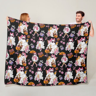 Roze Geest Meisje Halloween Schattig Griezelig Fleece Deken