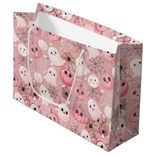 Roze geesten en pompoenen grillige Halloween Groot Cadeauzakje