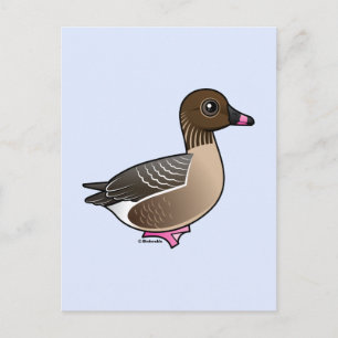 Roze gegoten gans briefkaart