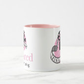 Roze, geïnspireerde Mok met twee tonen (Midden)