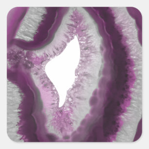 Roze geit vierkante sticker