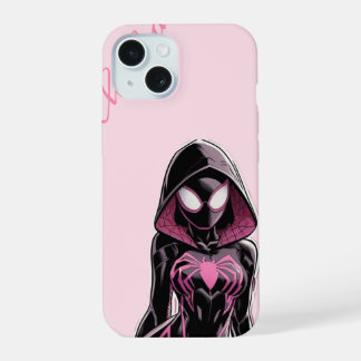 Roze Gekapte Held Geïnspireerde Telefoonhoes iPhone 15 Hoesje
