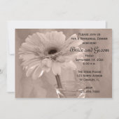 Roze gekleurde Daisy Wedding Rehearsal Kaart (Voorkant)