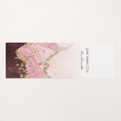 Roze gekleurde marmer Glitter Exercise Mat (Achterkant (horizontaal))