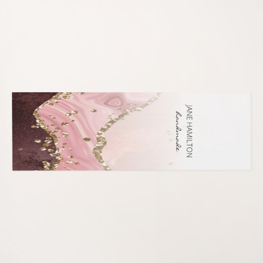 Roze gekleurde marmer Glitter Exercise Mat (Achterkant (horizontaal))