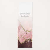 Roze gekleurde marmer Glitter Exercise Mat (Voorkant)