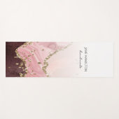 Roze gekleurde marmer Glitter Exercise Mat (Voorkant (horizontaal))