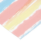 Roze gele blauwe Waterverf Stripes Korte Tafelloper (Hoek)