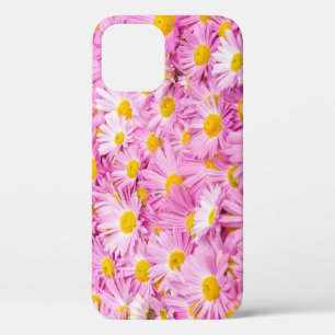 Roze gele bloemen naadloze achtergrond iPhone 12 hoesje