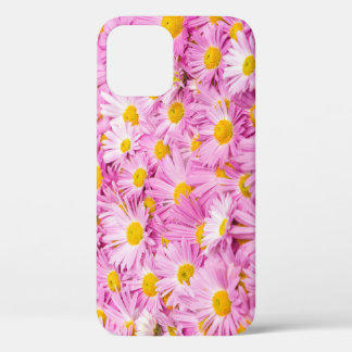 Roze gele bloemen naadloze achtergrond iPhone 12 hoesje