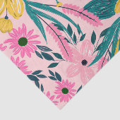  roze gele bloemen tissuepapier (Detail)