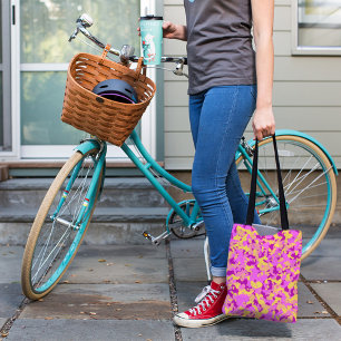 Roze gele Camouflage Camopatroon Draagtas