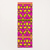 roze gele driehoeken yogamat (Achterkant)
