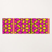 roze gele driehoeken yogamat (Voorkant (horizontaal))