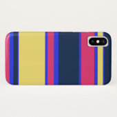 Roze, gele en blauwe strepen Case-Mate iPhone case (Achterkant (horizontaal))