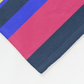 Roze, gele en blauwe strepen fleece deken (Hoek)